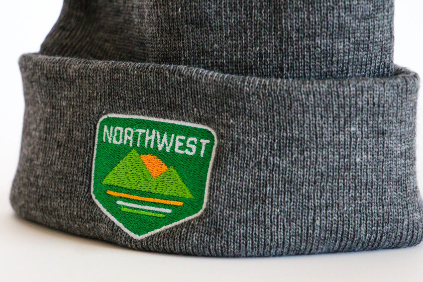 Northwest Pom Pom Knit Beanie -Apparel in the Great Pacific Northwest