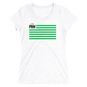 PNW Patriotism Womens Tee -Apparel in the Great Pacific Northwest