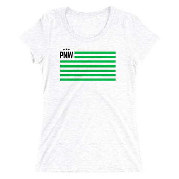 PNW Patriotism Womens Tee -Apparel in the Great Pacific Northwest