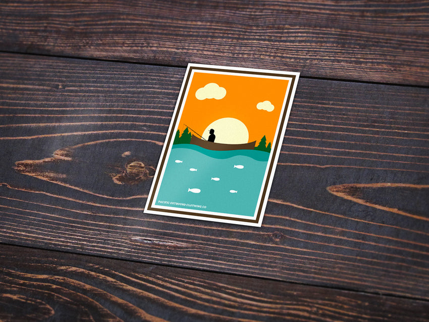 Fish On Vinyl Sticker -Apparel in the Great Pacific Northwest
