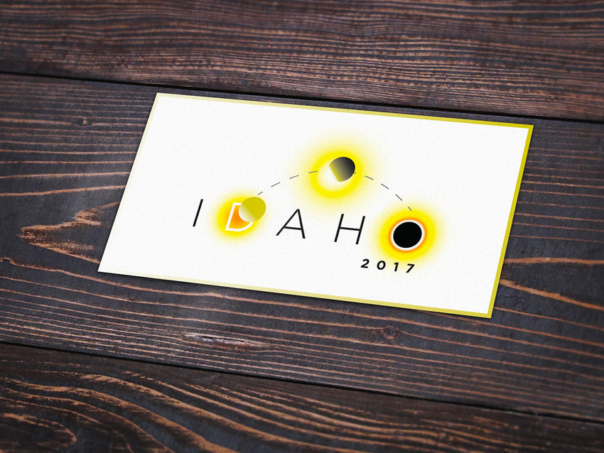 Idaho Total Eclipse 2017 Vinyl Sticker -Apparel in the Great Pacific Northwest