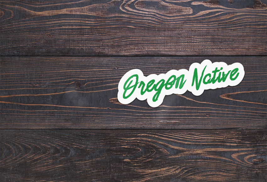 Oregon Native Vinyl Sticker -Apparel in the Great Pacific Northwest