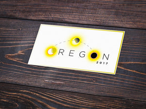Oregon Total Eclipse 2017 Vinyl Sticker -Apparel in the Great Pacific Northwest