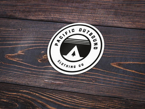 Pacific Outbound Vinyl Sticker -Apparel in the Great Pacific Northwest