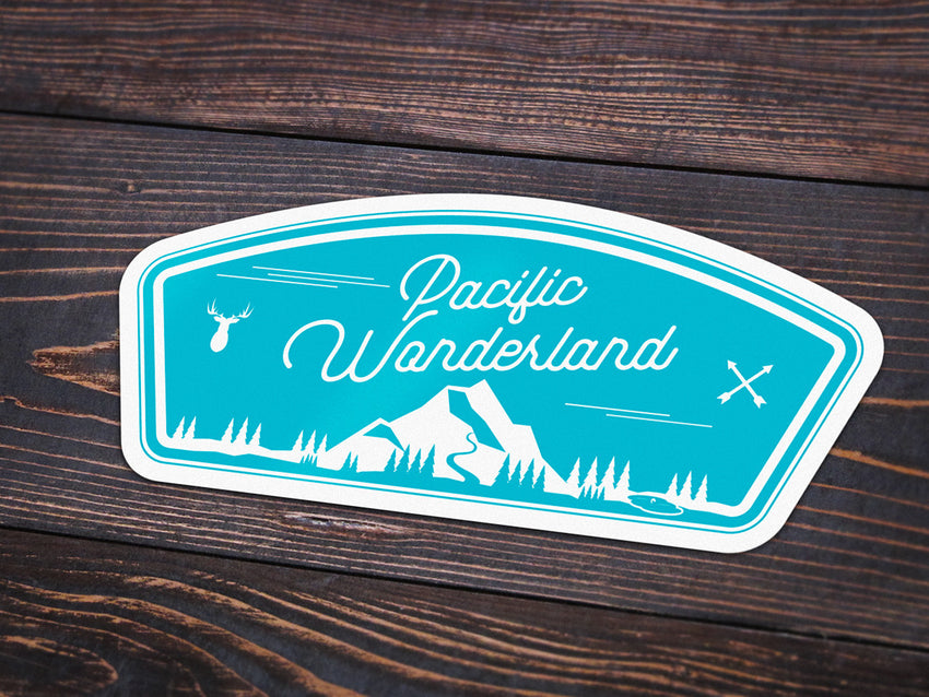 Pacific Wonderland Vinyl Sticker -Apparel in the Great Pacific Northwest
