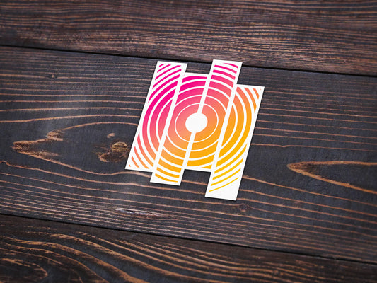 Radial Sunrise Vinyl Sticker -Apparel in the Great Pacific Northwest