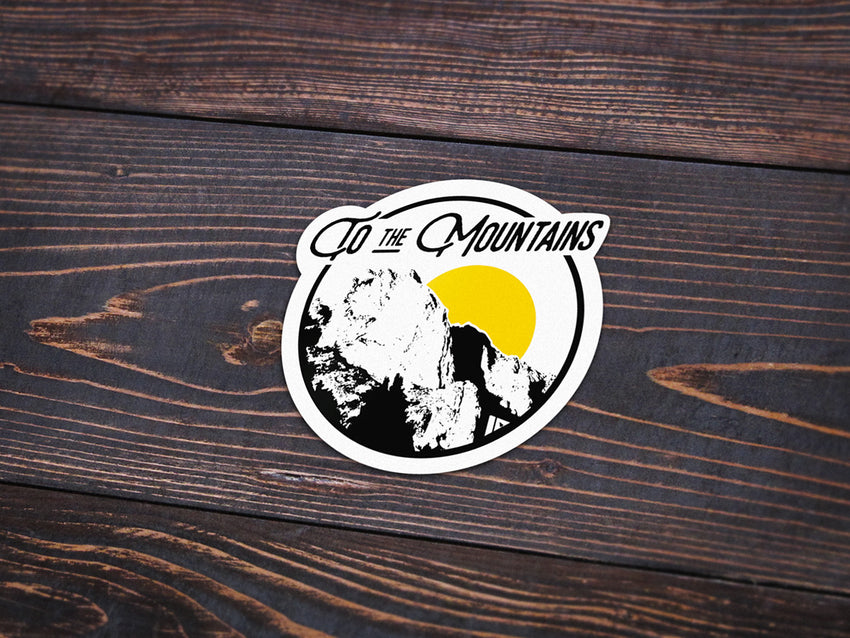 To the Mountains Sticker -Apparel in the Great Pacific Northwest
